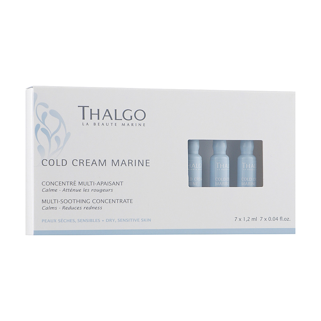 Уцінка! Заспокійливий концентрат для обличчя Thalgo Cold Cream Marine Multi Soothing Concentrate, для сухої шкіри, 7*1.2 мл